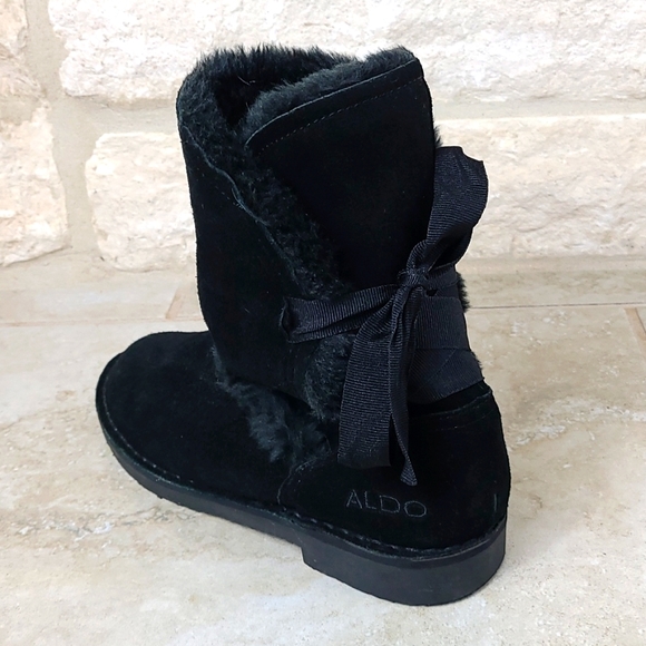 Aldo Suede & Faux Fur Boots, Sz. 6.5-7M - Picture 7 of 10